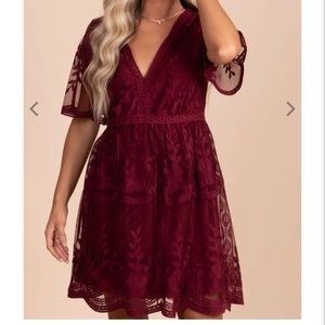 Haute Monde Light My Fire Wine Mini Dress